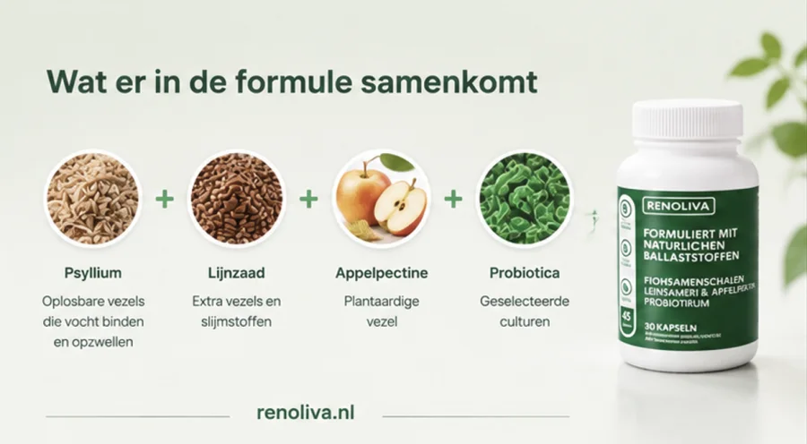 Renoliva — formule met psyllium, lijnzaad, appelpectine en probiotica